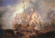 Joseph Mallord William Turner Sea fight oil painting artist